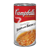 Campbell's&nbsp;Family Size&nbsp;bean with bacon condensed soup natural smoke flavoring added Full-Size Picture